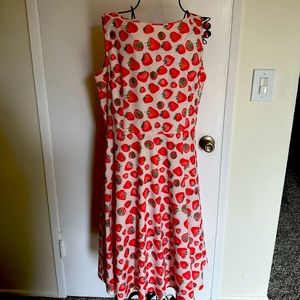 || Strawberry Print Dress ||